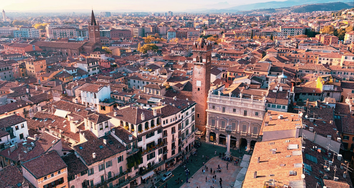 Piazza delle Erbe View from above