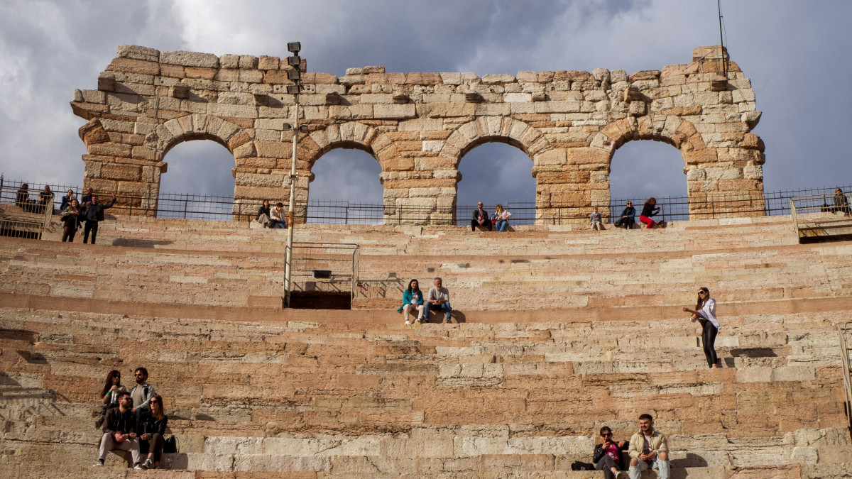 Arena di Verona arches and stone steps