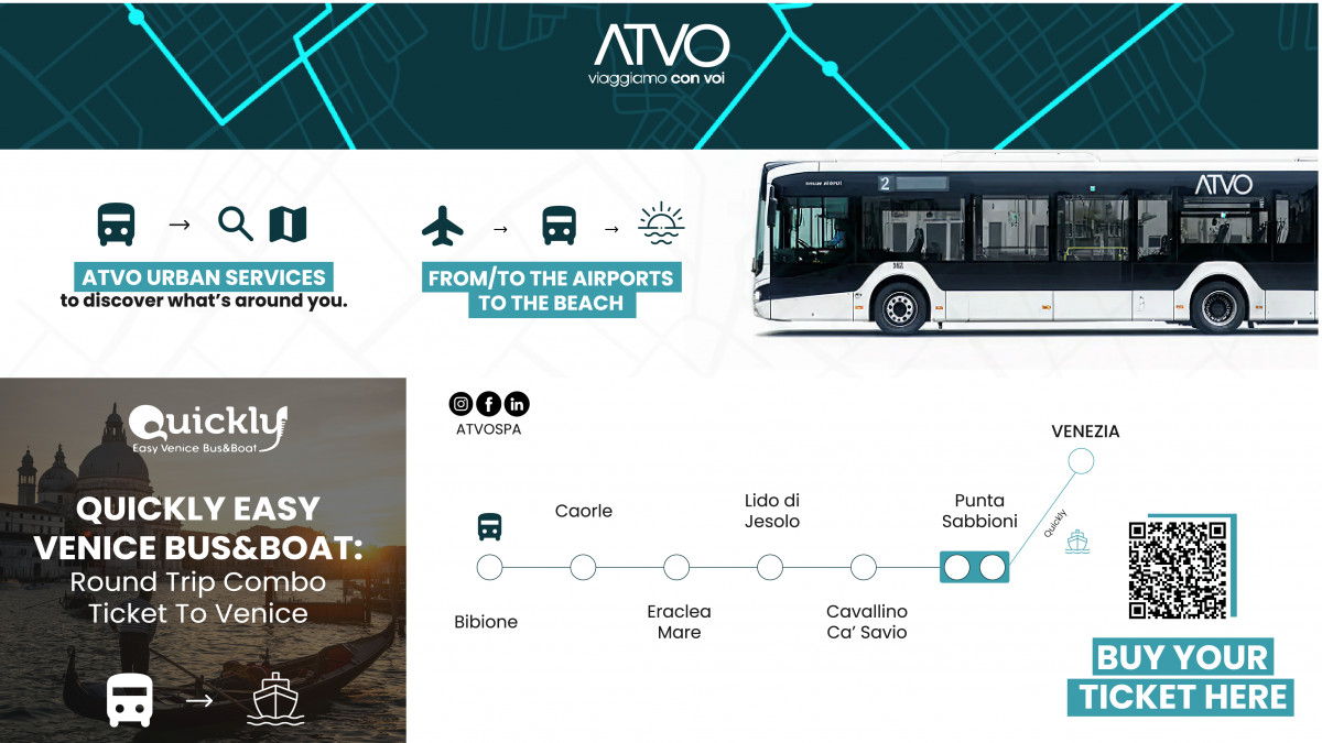 Bus Tickets from Jesolo, Caorle and Cavallino-Treporti