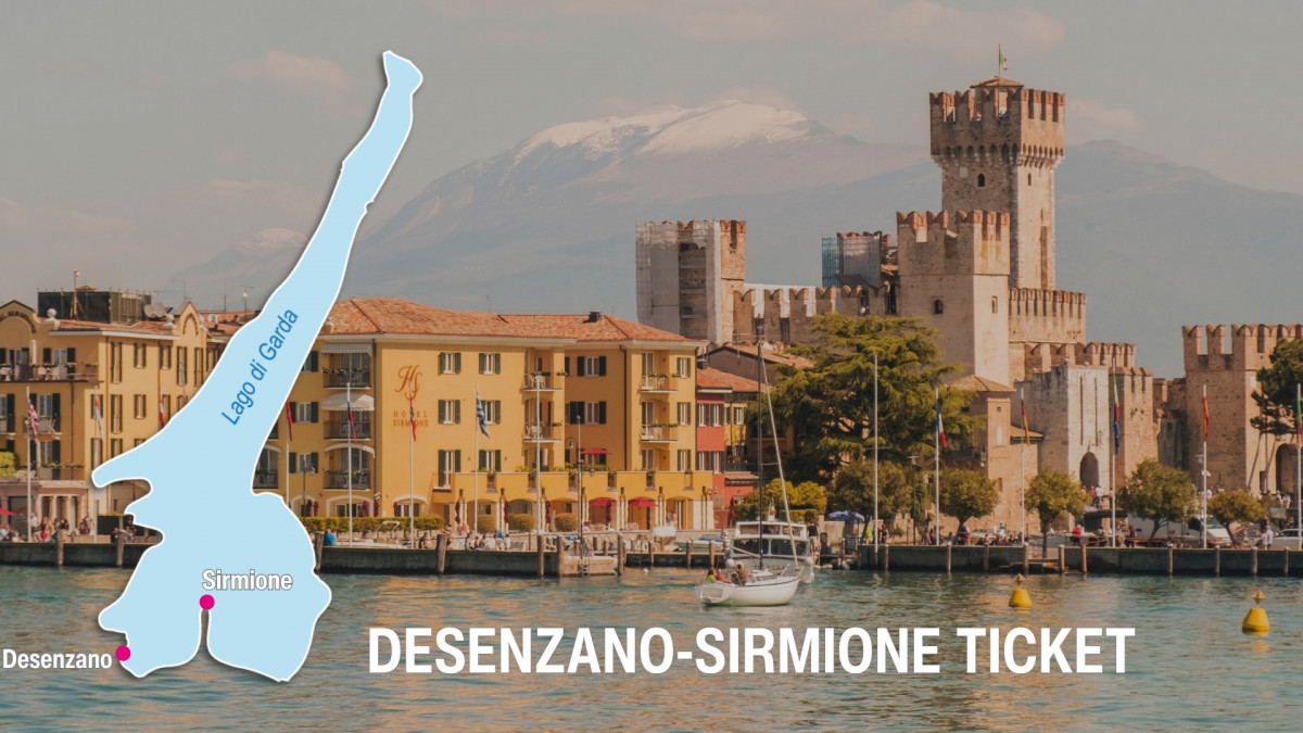 Navigarda ferry ticket: Desenzano-Sirmione / Sirmione -Desenzano