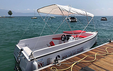 Lagon 55 e boat at the pier